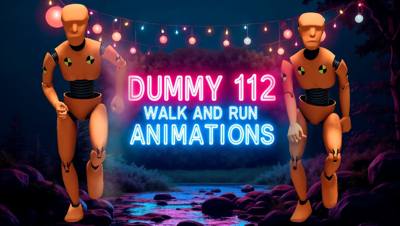 BeamNG DUMMY  "112 WALK AND RUN" ANIMATIONS